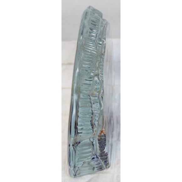 Murano Glass Italian Paperweight Half-Moon Aquarium 6 Fish Tank Bowl Clear Art - Picture 4 of 8